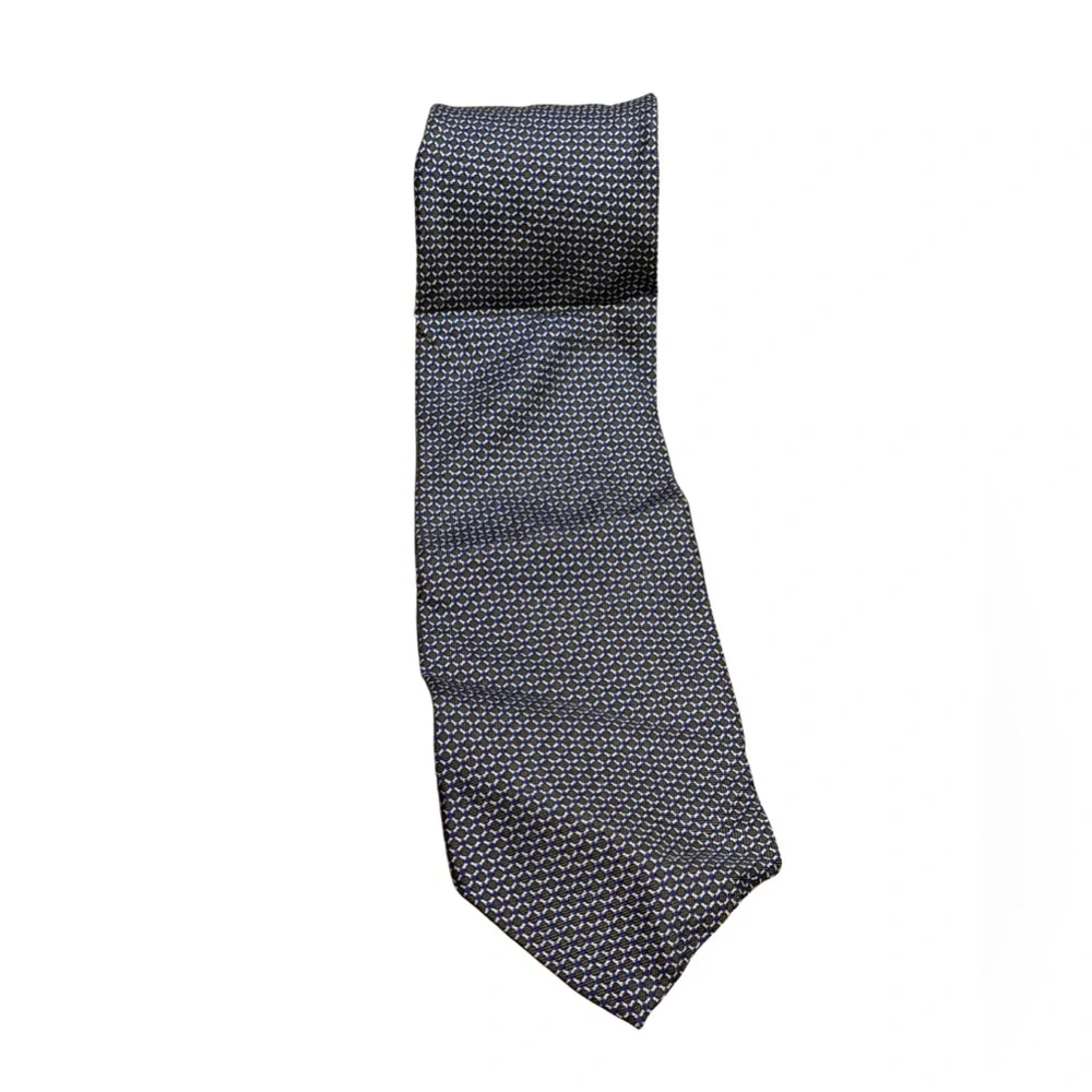 Lauren‎ Ralph Lauren Silk Tie Blue Geometric USA 56in